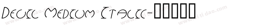 Devil Medium Italic字体转换